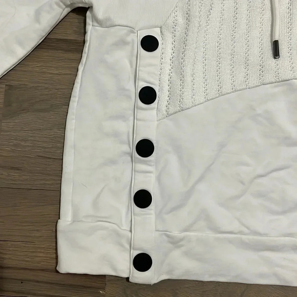 CAbi White Hoodie Sweatshirt - Picture 3 of 5
